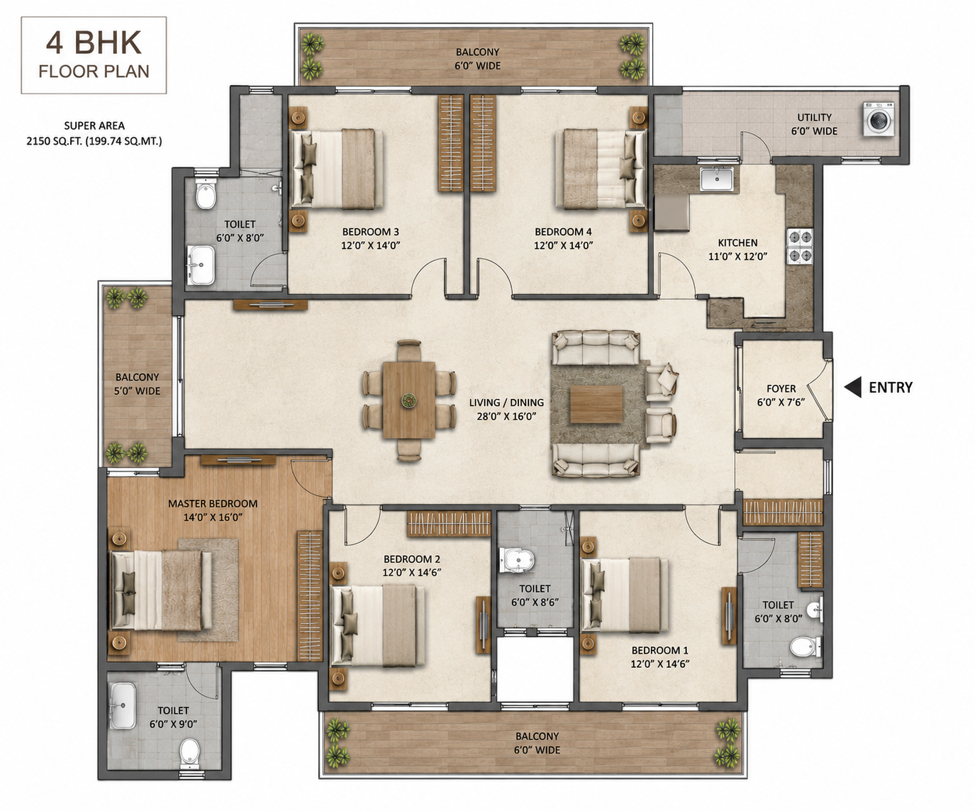 Conscient elevate vista 4.5bhk floor plan